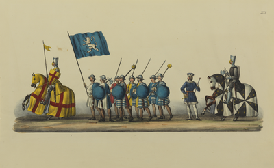 32585 Afbeelding van het zestiende deel van de maskerade van de studenten van de Utrechtse hogeschool, voorstellende de ...